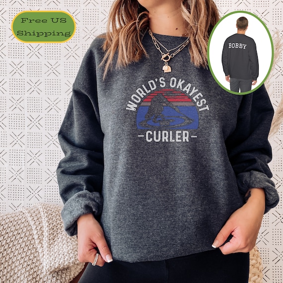 Personalized Curling Sport Sweatshirt, Unisex Crewneck Sweatshirt