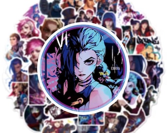 Arcane Inspired Character Sticker Pack | Colourful Fan Art Stickers for Journals & Crafts