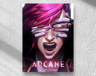 Arcane-l inspired League of Legends: Vi Close-Up Poster Print LOL