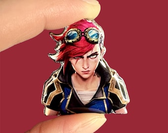Vi, Cait and Viktor (Herald) Arcane - inspired Enamel Pins | Fandom Accessory