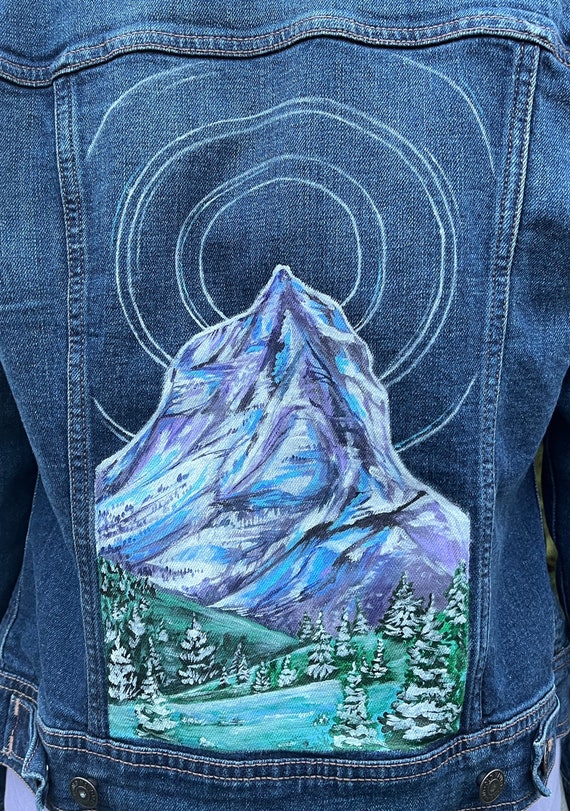 Painted Mountains Denim Jacket 