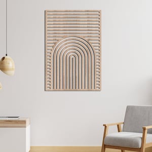 Boho Rainbow Wood Wall Art, Wood Wall Decor, Boho View İndoor Home Decortaion, Wooden Living Room, Home Decor