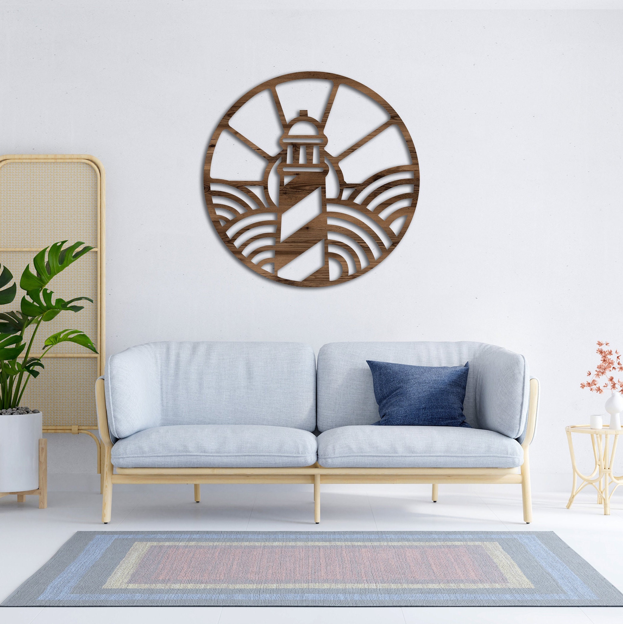 Lighthouse Wood Wall Art Wood Wall Decor Lighthouse View Etsy