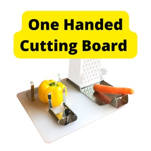 One-Handed Cutting Board. Adaptive Kitchen Equipment. HELPFUL for stroke survivors, one handed person, people with arthritis, for amputees