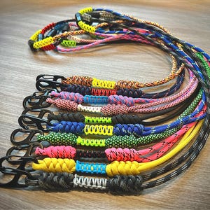 Paracord Lanyard with free badge holder, Teacher, Coach, Nurse, handmade, custom gift, bulk, fundraiser, favor,corporate events, key holder