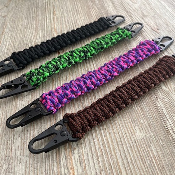 2x Cheer Bow Holder Aus Paracord – Schlüsselanhänger Zum Aufhängen Von Schleifen & Kleinteilen