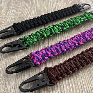 Double HK Hook Carabiner, EDC, paracord keychain, custom gift, Fishing, Hiking, Outdoors, Hunting, Camping, handmade, tactical