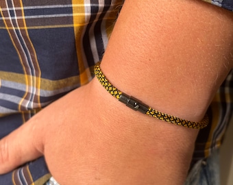 Pulsera minimalista de paracord, cierre magnético, pulsera de la amistad, personalizada, ideal para fiestas, eventos benéficos, táctica, EDC (uso diario), regalo