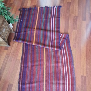 Vintage Jordanian Kilim Runner Rug 335 x 110 cm or 182 x 110 cm 335 cm x 110 cm