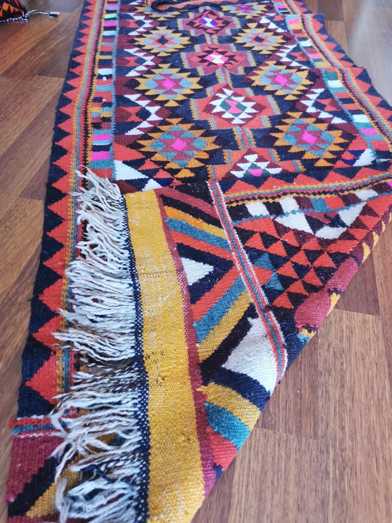 Iraqi Gun Rug Vintage Iraqi Kilim Runner Rug Colorful Handmade Bohemian - Etsy