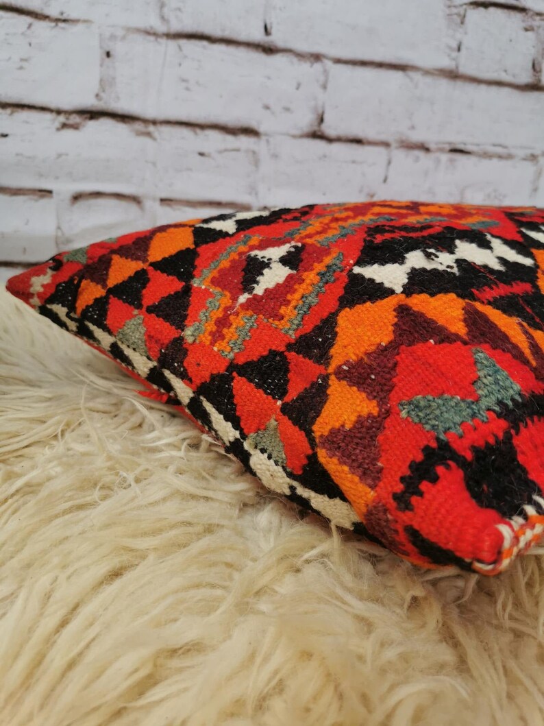 Vintage Kilim Pillow Cover From Iraq Handmade, Boho Pillow Case Etsy