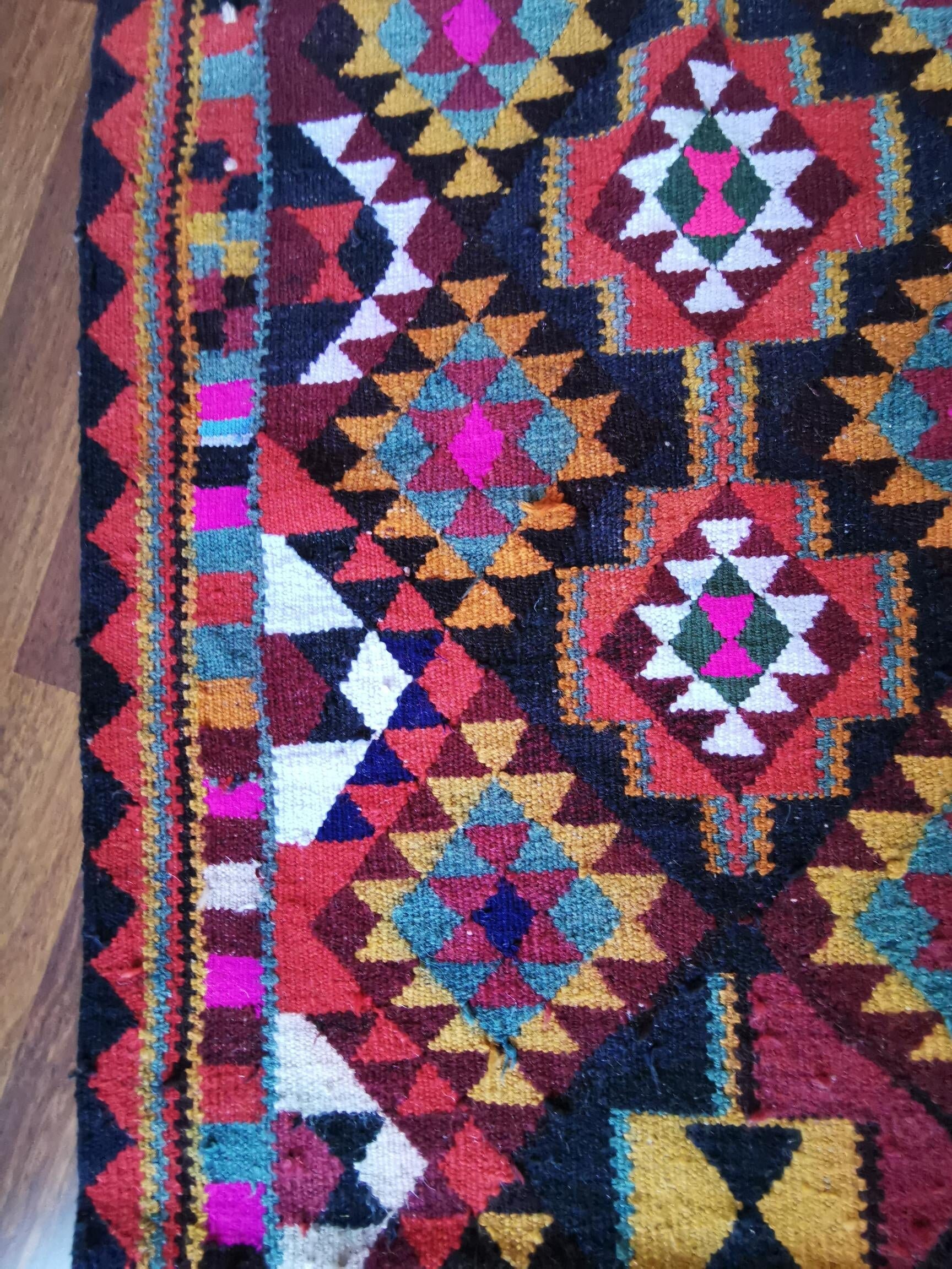 Iraq Baby Rug Vintage Iraqi Kilim Runner Rug Colorful Handmade Bohemian - Etsy