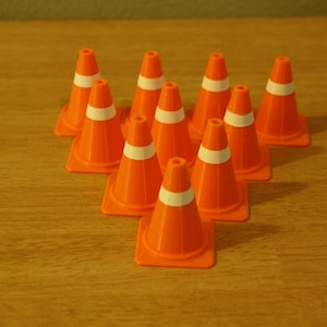 Desktop Cone Collection - 10 3D printed safety cones!