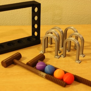 Desktop Croquet Set - Mini 3D printed