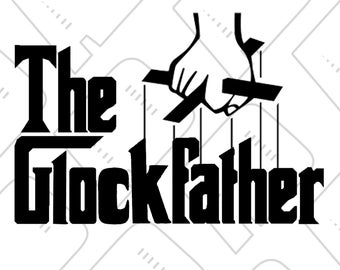 The Glockfather svg file for t-shirts, totes, mugs, cricut, and much more.