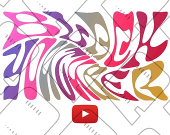 Black YouTuber psychedelic svg for t-shirts, totes, mugs, and much more.