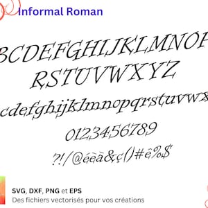 アルファベット非公式ローマ字 Svg、Dxf、Eps、Png、デジタル ファイル