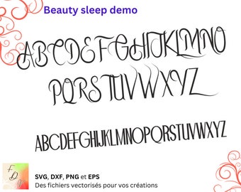 Alfabeto Belleza Svg, Dxf, Eps, Png, archivo digital