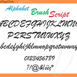 Alphabet Brush Script Svg, Dxf, Eps, Png