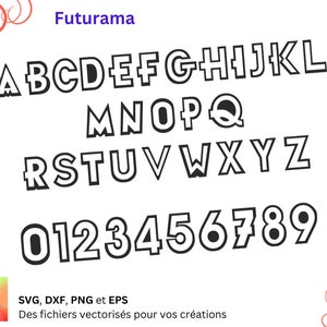 Alphabet Futurama Svg, Dsf, Eps, Png Fichier Numérique