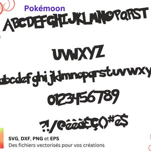 Alphabet Pokémon Svg, Dxf, Eps, Png, fichier numérique