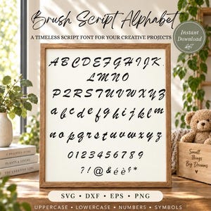 Brush Script Alphabet SVG – Handwritten Letters for Cricut & Silhouette