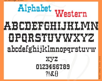 Alfabeto occidental SVG, EPS, DXF, PNG