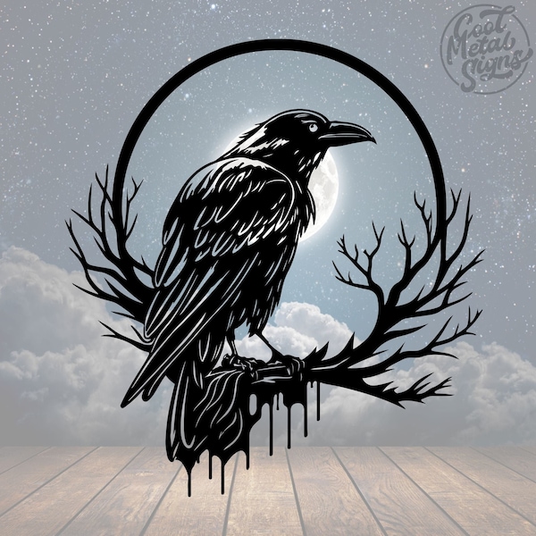 Metal Raven Etsy