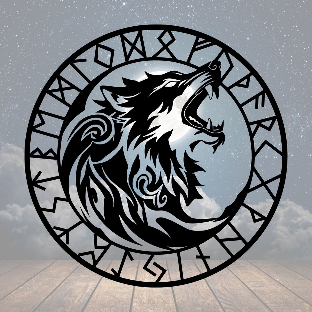 Viking Wolf Sign Etsy