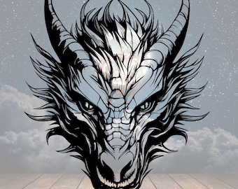 Dragon Head Metal Wall Art: Custom Mancave Sign
