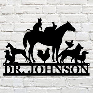 Personalized Metal Veterinary Sign, Custom Veterinary Sign, Veterinarian Doctor Sign, Veterinary Gift, Veterinarian Office Sign, Vet gift