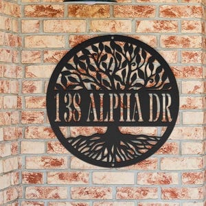 Personalized Tree of Life Address Sign, Personalized Front Door Sign, Family Tree Address Sign, Custom Address Sign, Tree of Life Sign