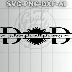 Harley Dad Svg, Fathers Day Svg, Motorcycle Dad Svg, Dad Split Svg, Dad Svg, Dad Monogram Svg, Dad file, Biker Dad Svg, Dad shirt idea svg