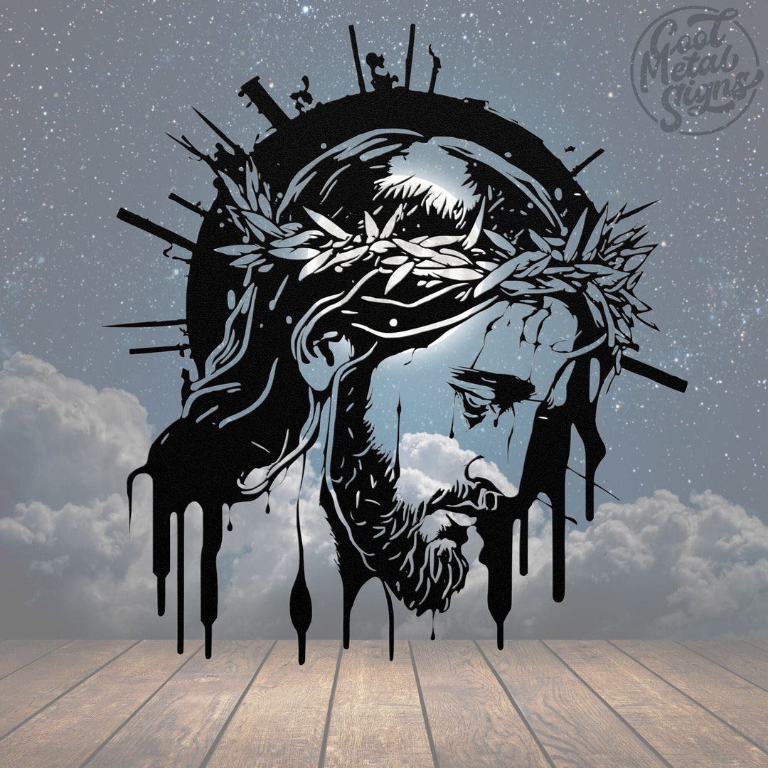 Jesus Metal Wall Art, Jesus Metal Sign Metal Wall Decor, Christian