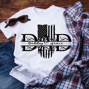 Dad American Flag Svg, Dad Split Svg, Dad Svg, Dad Monogram Svg, Dad