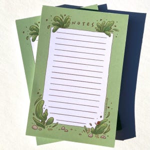 Nature Notepad // 4x6 inches, illustrated notepad, stationary, snail notepad, small notepad, tear off notepad, memo pad, gift
