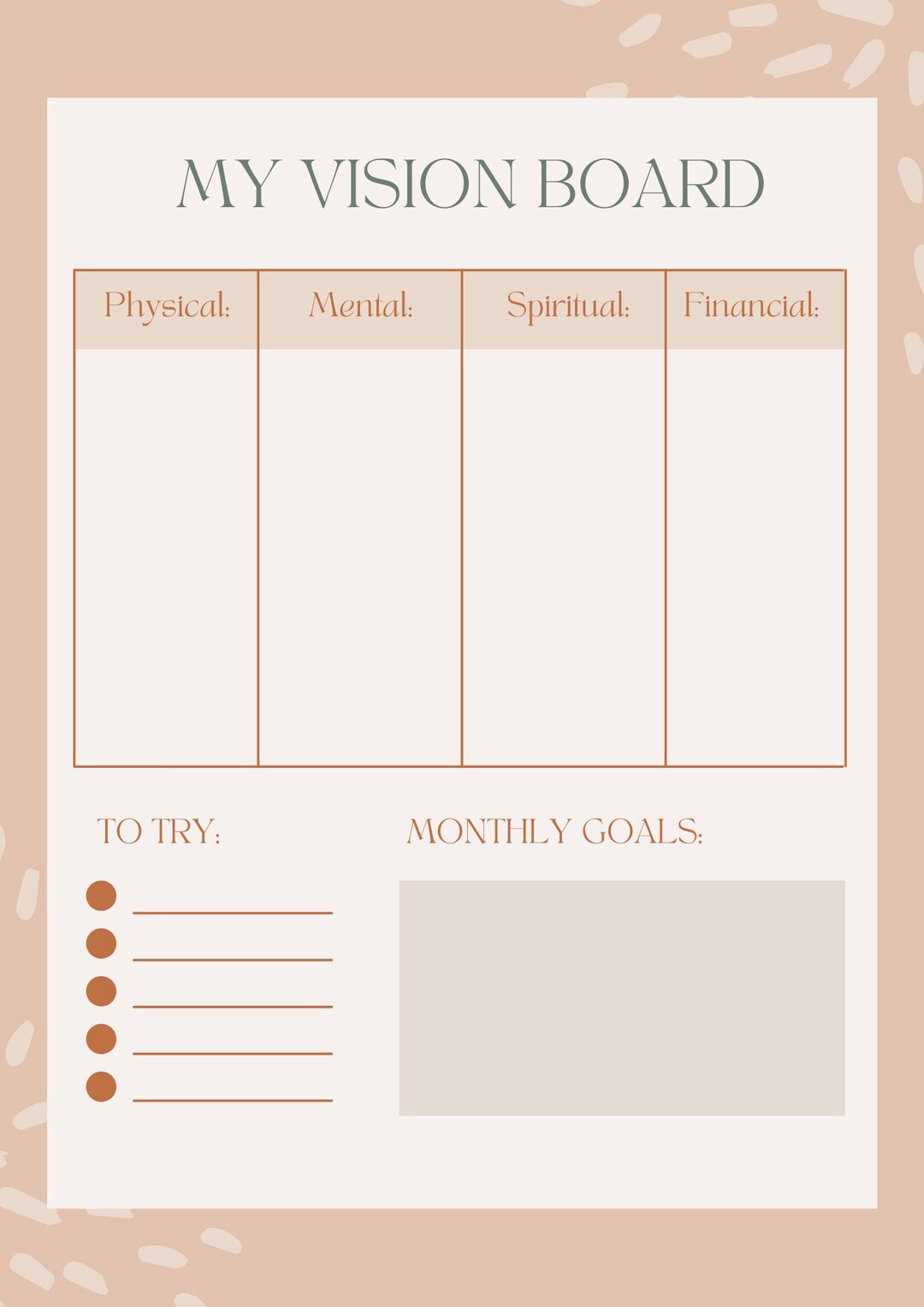 Digital 2022 Vision Board Planner Aesthetic - Etsy