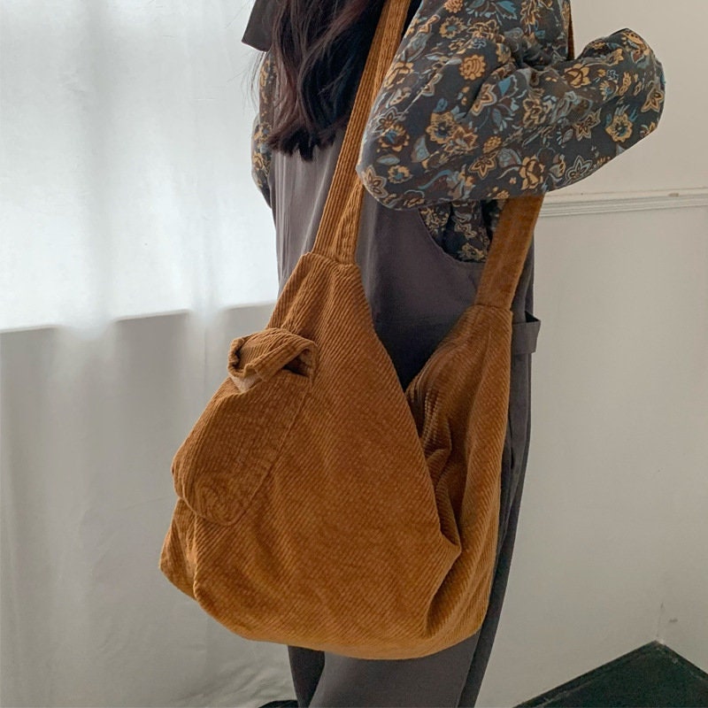 Minimalist Corduroy Bag Vintage Style Bag Shoulder Bag for - Etsy
