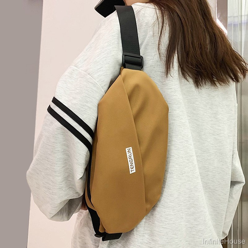 XZQTIVE Corduroy Sling Bag for Women/Men Crossbody Purse Small Sling  Backpack Chest Purse with Adjustable Shoulder Straps