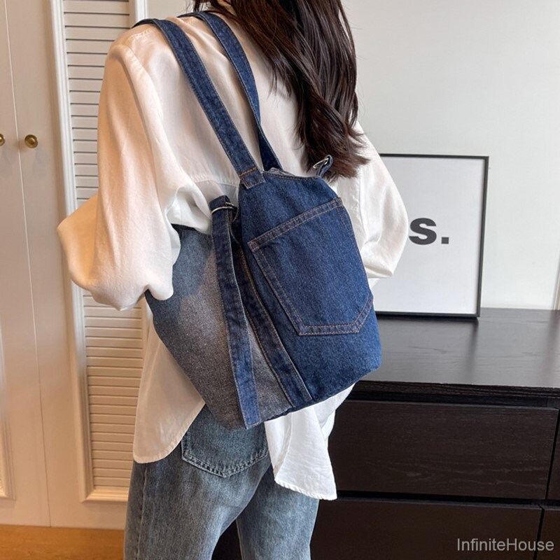 Bucket Bag Stylish Jeans Bag Minimalist Crossbody Bag Cute 