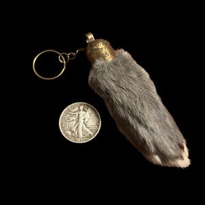 Small Rabbit Foot Keychain Rabbit Foot Keychain Vintage Bell - Etsy