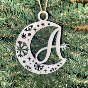Personalized Initial Christmas Ornament | Custom Christmas Ornament | Letter Ornament | Personalizable Name Ornament