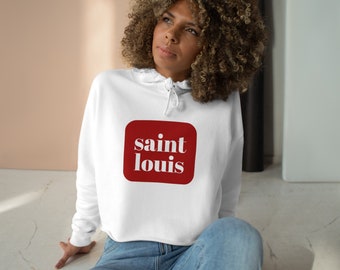 St. Louis Vibes Crop Hoodie | Kardinäle Baseball | St. Louis Blues | Kapuzenpullover | STL Kardinäle | Müheloser Stil für Spieltage und darüber hinaus