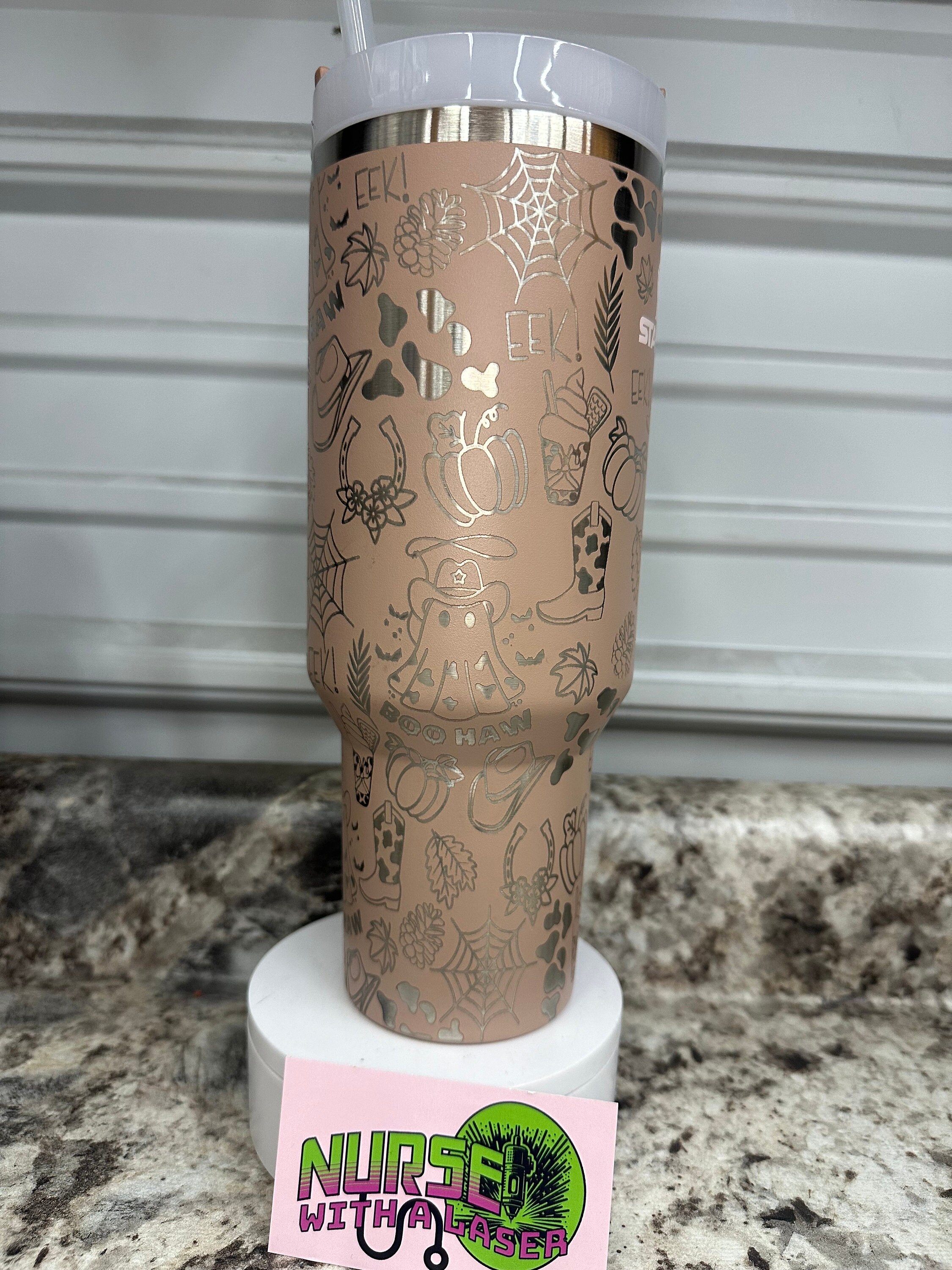 Western Spooky Ghosts 40oz Stanley Almond Rose, New Color