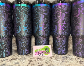 Halloween spooky season doodle ghosts trending 40oz tumbler