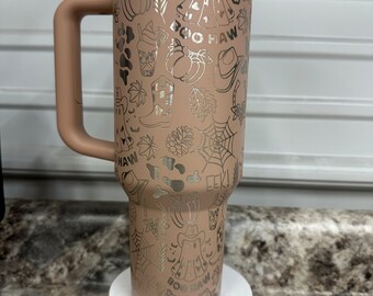 Western Spooky Ghosts 40oz Stanley Almond Rose, New Color