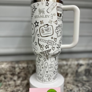 Nurse laser engraved Stanley tumbler