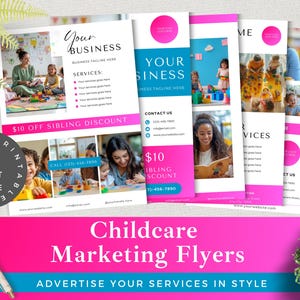 Editable Childcare Flyer Templates: Preschool & Daycare Marketing (Canva)