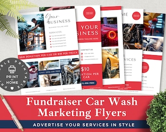 Plantilla de volante para recaudar fondos para lavado de autos: Marketing DIY (Descarga instantánea)