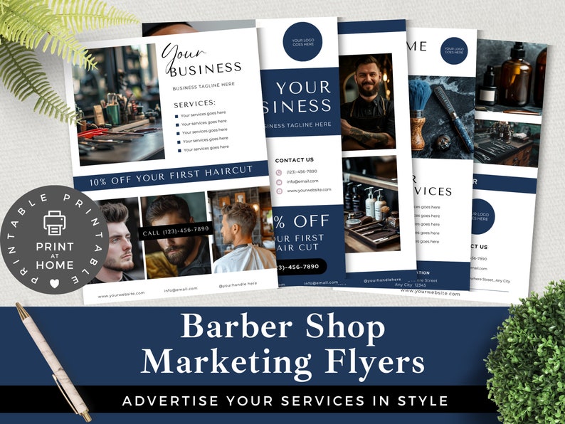 Barber Flyer Templates 5 Templates Editable Canva Designs Boost